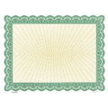 Green Custom Printed Certificate - 8-1/2" x 11"